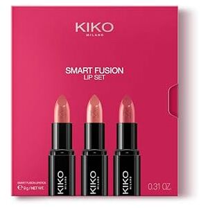 Kiko Milano Smart Fusion Lip Set 03, Lip Kit With 3 Radiant-Finish Lipsticks Kiko Milano Smart Fusion Lip Set 03, Lip Kit With 3 Radiant-Finish Lipsticks