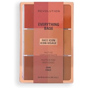 Revolution Beauty London Revolution Everything Base Face Icon Complexion Palette, All-In-One Makeup for Eyes, Face, and Lips, Use as Foundation or as a Base, Dark, 5g Revolution Beauty London Revolution Everything Base Face Icon Complexion Palette, All-In-One Makeup for Eyes, Face, and Lips, Use as Foundation or as a Base, Dark, 5g