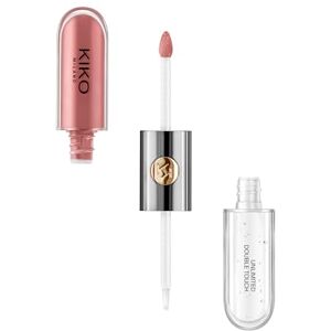 Kiko Milano Unlimited Double Touch 131 Liquid Lipstick With A Bright Finish In A Two-Step Application. Lasts Up To 12 Hours. No-Transfer Base Colour Kiko Milano Unlimited Double Touch 131 Liquid Lipstick With A Bright Finish In A Two-Step Application. Lasts Up To 12 Hours. No-Transfer Base Colour