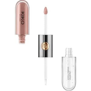 Kiko Milano Unlimited Double Touch 130 Liquid Lipstick With A Bright Finish In A Two-Step Application. Lasts Up To 12 Hours. No-Transfer Base Colour Kiko Milano Unlimited Double Touch 130 Liquid Lipstick With A Bright Finish In A Two-Step Application. Lasts Up To 12 Hours. No-Transfer Base Colour