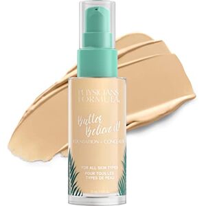 Physicians Formula Physician's Formula, Inc., Murumuru Butter Believe It! Foundation + Concealer, Creamy Foundation and Concealer for a Radiant Glow, with Murumuru, Cupuaçu, and Tucuma Butter, Fair Physicians Formula Physician's Formula, Inc., Murumuru Butter Believe It! Foundation + Concealer, Creamy Foundation and Concealer for a Radiant Glow, with Murumuru, Cupuaçu, and Tucuma Butter, Fair