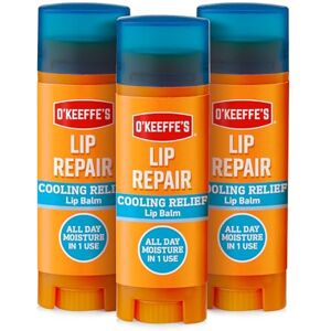 O'Keeffe's Lip Repair Cooling Relief Lip Balm 4.2g (Pack of 3) O'Keeffe's Lip Repair Cooling Relief Lip Balm 4.2g (Pack of 3)