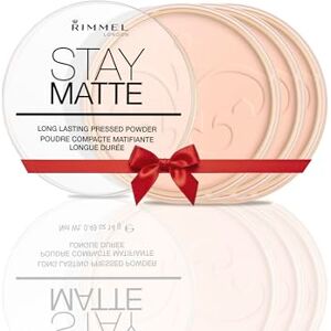 Rimmel LONDON Stay Matte Pressed Powder Lightweight, Oil Absorbing, Smooth Non-Powdery Texture, Lasting Up To 5hrs For All Skin Types Dermatologically Tested Pink Blossom 3 pack bundle Rimmel LONDON Stay Matte Pressed Powder Lightweight, Oil Absorbing, Smooth Non-Powdery Texture, Lasting Up To 5hrs For All Skin Types Dermatologically Tested Pink Blossom 3 pack bundle