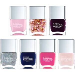 Nails Inc Be Your Inc.redible Self Let's Go Disco Nail Polish Set, Multicolour Shades, No Chip, Long Lasting, Quick Dry, Air Dry, Professional, Vegan Nail Polish, 7 Piece Gift Set Nails Inc Be Your Inc.redible Self Let's Go Disco Nail Polish Set, Multicolour Shades, No Chip, Long Lasting, Quick Dry, Air Dry, Professional, Vegan Nail Polish, 7 Piece Gift Set