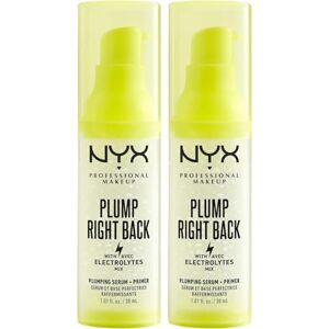 NYX PROFESSIONAL MAKEUP Plump Right Back Primer and Serum, With Electrolytes, Vegan Formula, Pack of 2 x 30ml NYX PROFESSIONAL MAKEUP Plump Right Back Primer and Serum, With Electrolytes, Vegan Formula, Pack of 2 x 30ml
