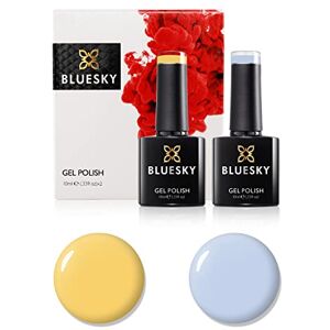 BLUESKY Gel Nail Polish Set, 9th Anniversary Set 7, 2 x 10ml, QXG741 Faded Blue, A115 Pastel Yellow (Requires Curing Under UV LED Lamp) BLUESKY Gel Nail Polish Set, 9th Anniversary Set 7, 2 x 10ml, QXG741 Faded Blue, A115 Pastel Yellow (Requires Curing Under UV LED Lamp)