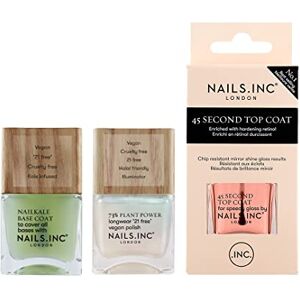 Nails Inc Glow For Good Nails, Plant Based Power Polish, Top Coat Enriched With Retinol, Glossy, No Chip, Long Lasting, Quick Dry, Cruelty Free, Vegan, 3 Piece Set Nails Inc Glow For Good Nails, Plant Based Power Polish, Top Coat Enriched With Retinol, Glossy, No Chip, Long Lasting, Quick Dry, Cruelty Free, Vegan, 3 Piece Set