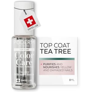 PODERM Nail Care Polish with Tea Tree Top Coat Swiss Lab 8ML Enriched with Tea Tree, Silicon & Biotin Purifies, Clarifies & Nourishes Yellow Nails Created by a Podiatrist PODERM Nail Care Polish with Tea Tree Top Coat Swiss Lab 8ML Enriched with Tea Tree, Silicon & Biotin Purifies, Clarifies & Nourishes Yellow Nails Created by a Podiatrist