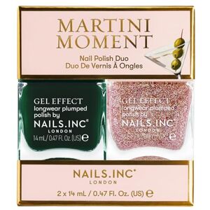 Nails Inc Martini Moment Nail Polish Duo, Long Lasting, Easy Manicure Look, Cruelty Free, Vegan, 21 Free Formula, Olive Forest Green, Gold Shimmer, Gold Glitter, Gel Effect, 2 Piece Set Nails Inc Martini Moment Nail Polish Duo, Long Lasting, Easy Manicure Look, Cruelty Free, Vegan, 21 Free Formula, Olive Forest Green, Gold Shimmer, Gold Glitter, Gel Effect, 2 Piece Set