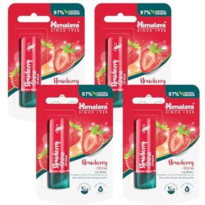 Himalaya Strawberry Shine Lip Balm with Strawberry Seed Oil- 4.5g (Pack of 4) Himalaya Strawberry Shine Lip Balm with Strawberry Seed Oil- 4.5g (Pack of 4)