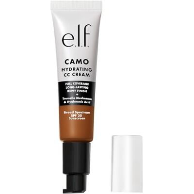 e.l.f. Hydrating Camo CC Cream, Colour Correcting Full Coverage Foundation For A Dewy Finish With SPF 30, Vegan & Cruelty-Free, Rich 620W e.l.f. Hydrating Camo CC Cream, Colour Correcting Full Coverage Foundation For A Dewy Finish With SPF 30, Vegan & Cruelty-Free, Rich 620W