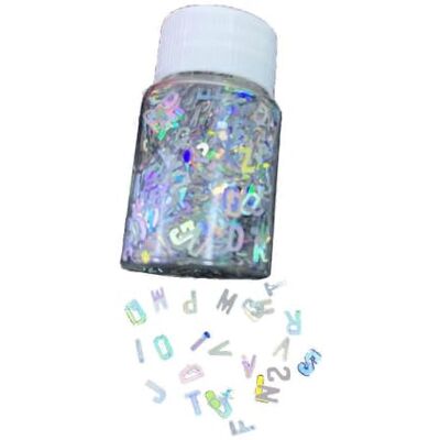 JOYHAPPST Alphabet Sequins Glitter for Resin Shaker Mold Fillers Shiny-Nail Art Sequins JOYHAPPST Alphabet Sequins Glitter for Resin Shaker Mold Fillers Shiny-Nail Art Sequins
