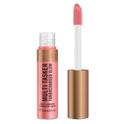 Rimmel Multi Tasker Turbocharged Glow, 002 Rosy Rebel, Liquid Face Illuminator, Light-Reflecting Pearls, Luminous, Healthy Glow, Vitamin C & E, Vegan Formula, 10ml Rimmel Multi Tasker Turbocharged Glow, 002 Rosy Rebel, Liquid Face Illuminator, Light-Reflecting Pearls, Luminous, Healthy Glow, Vitamin C & E, Vegan Formula, 10ml