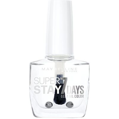 Maybelline New York Make-Up Super Stay Nail Polish Forever Strong 7 Days Finish Gel Nail Polish 25 Crystal Clear/Transparent Gloss Ultra Strong Hold, UV Lamp Not Included, 1 x 10 ml Maybelline New York Make-Up Super Stay Nail Polish Forever Strong 7 Days Finish Gel Nail Polish 25 Crystal Clear/Transparent Gloss Ultra Strong Hold, UV Lamp Not Included, 1 x 10 ml