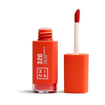 3INA MAKEUP The Longwear Lipstick 320 Orange Long Lasting Lipstick Matte Liquid Lipstick with Hyaluronic Acid 3INA MAKEUP The Longwear Lipstick 320 Orange Long Lasting Lipstick Matte Liquid Lipstick with Hyaluronic Acid