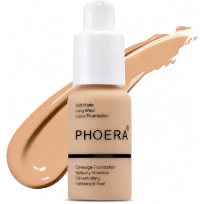 Glamza PHOERA Foundation Concealer Makeup Full Coverage Matte Brighten Long Lasting UK (104 BUFF BEIGE) Glamza PHOERA Foundation Concealer Makeup Full Coverage Matte Brighten Long Lasting UK (104 BUFF BEIGE)