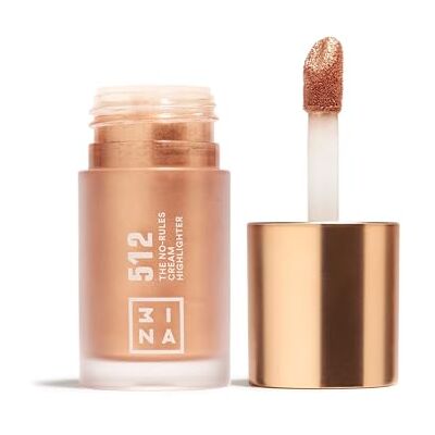 3INA MAKEUP The No-Rules Cream Highlighter 512 Liquid Highlighter Pearly gold for Eyes Lips & Cheeks w Sweet Almond Oil 3INA MAKEUP The No-Rules Cream Highlighter 512 Liquid Highlighter Pearly gold for Eyes Lips & Cheeks w Sweet Almond Oil