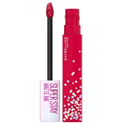 Maybelline New York Super Stay Matte Ink Liquid Lipstick, Transfer-Proof, Long-Lasting, Limited-Edition Birthday-Cake-Scented Shades, Life of the Party, 0.17 Fl Oz Maybelline New York Super Stay Matte Ink Liquid Lipstick, Transfer-Proof, Long-Lasting, Limited-Edition Birthday-Cake-Scented Shades, Life of the Party, 0.17 Fl Oz