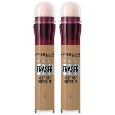 Maybelline DUO Instant Anti Age Eraser Eye Concealer, Dark Circles And Blemish Concealer, Ultra Blendable Formula, 02 Nude Maybelline DUO Instant Anti Age Eraser Eye Concealer, Dark Circles And Blemish Concealer, Ultra Blendable Formula, 02 Nude