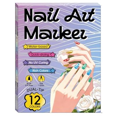 Laikoutd 1Box Creative Nails Art Tool Point Graffiti Dotting Pen for Creative Expression Waterproof Quick Dry Fine Tip Art Laikoutd 1Box Creative Nails Art Tool Point Graffiti Dotting Pen for Creative Expression Waterproof Quick Dry Fine Tip Art