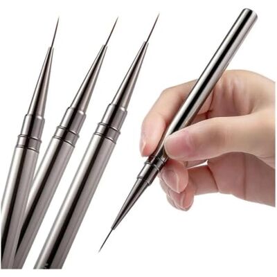 Yeobezn Nail art brushes 3PCS Professional Phototherapy UV Gel Liner Brush Acrylic Nail Art Painting Drawing Pen Manicure Tool(9mm) Yeobezn Nail art brushes 3PCS Professional Phototherapy UV Gel Liner Brush Acrylic Nail Art Painting Drawing Pen Manicure Tool(9mm)