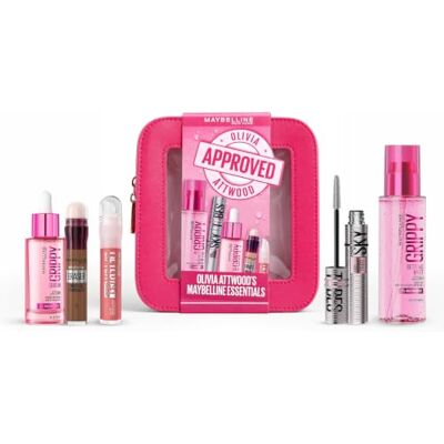 Maybelline Essentials Olivia Attwood Makeup Gift Set Cocoa 13 Includes Sky High Mascara, Grippy Primer, Grippy Setting Mist, Eraser Concealer Cocoa 13 & Lifter Gloss in Hot Pink Bag Maybelline Essentials Olivia Attwood Makeup Gift Set Cocoa 13 Includes Sky High Mascara, Grippy Primer, Grippy Setting Mist, Eraser Concealer Cocoa 13 & Lifter Gloss in Hot Pink Bag