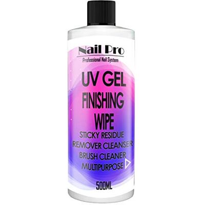 Afrocosmetics4u 500ml UV Nail Gel Finishing Wipe, Sticky Residue Remover, Cleanser, Brush Cleaner Afrocosmetics4u 500ml UV Nail Gel Finishing Wipe, Sticky Residue Remover, Cleanser, Brush Cleaner