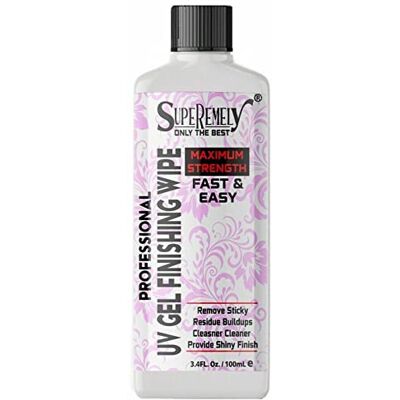 SUPREMELY UV Nail Gel Finishing Wipe, Sticky Residue Remover, Cleanser, Brush Cleaner 100ml SUPREMELY UV Nail Gel Finishing Wipe, Sticky Residue Remover, Cleanser, Brush Cleaner 100ml