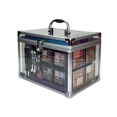 bonvoyage , Makeup Kit with Lipstick, Eyeshadows, Blush, Manicure and Pedicure Set and More, Portable and Lightweight Transparent Case, Colour Delights bonvoyage , Makeup Kit with Lipstick, Eyeshadows, Blush, Manicure and Pedicure Set and More, Portable and Lightweight Transparent Case, Colour Delights