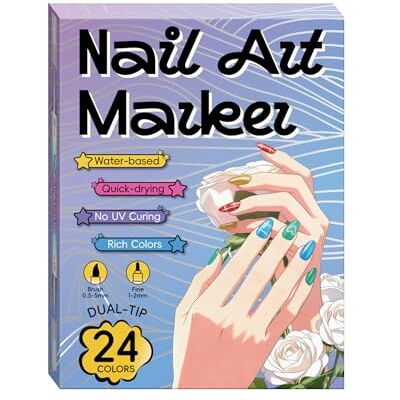 Jazuaiao 1Box Creative Nails Art Tool Point Graffiti Dotting Pen for Creative Expression Waterproof Quick Dry Fine Tip Waterproof Pen Jazuaiao 1Box Creative Nails Art Tool Point Graffiti Dotting Pen for Creative Expression Waterproof Quick Dry Fine Tip Waterproof Pen