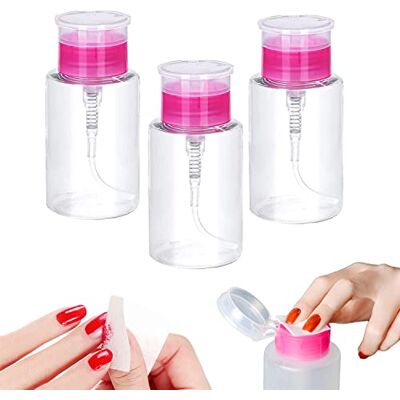SKYPRO Nail Polish Remover Pump Bottle Dispenser 150ML Push Down Cleanser Bottle Travel Empty Liquid Container for Nail Varnish Remover & Makeup Remover Nail Art Tool (3 Pack) SKYPRO Nail Polish Remover Pump Bottle Dispenser 150ML Push Down Cleanser Bottle Travel Empty Liquid Container for Nail Varnish Remover & Makeup Remover Nail Art Tool (3 Pack)