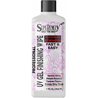 SUPREMELY UV Nail Gel Finishing Wipe – Sticky Residue Remover, Cleanser & Brush Cleaner for Professional Gel Nails – 50ML SUPREMELY UV Nail Gel Finishing Wipe – Sticky Residue Remover, Cleanser & Brush Cleaner for Professional Gel Nails – 50ML