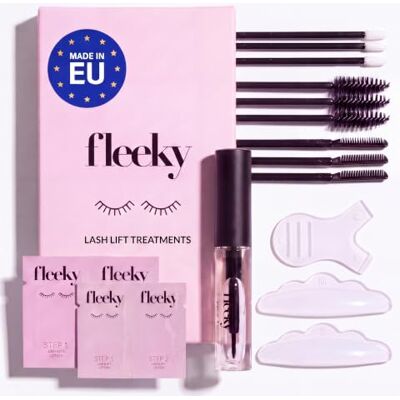 Fleeky Lash Lift Kit – Eyelash Perming & Lamination Kit with Lash Lift Gel, Silicone Shields (S/M/L) & Pads – Vegan, No Heat, Salon Curl Up to 6 Weeks Fleeky Lash Lift Kit – Eyelash Perming & Lamination Kit with Lash Lift Gel, Silicone Shields (S/M/L) & Pads – Vegan, No Heat, Salon Curl Up to 6 Weeks