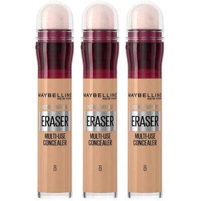 Maybelline TRIPLE Concealer Instant Anti Age Eraser Eye Concealer, Dark Circles And Blemish Concealer, Ultra Blendable Formula 08 Buff Maybelline TRIPLE Concealer Instant Anti Age Eraser Eye Concealer, Dark Circles And Blemish Concealer, Ultra Blendable Formula 08 Buff