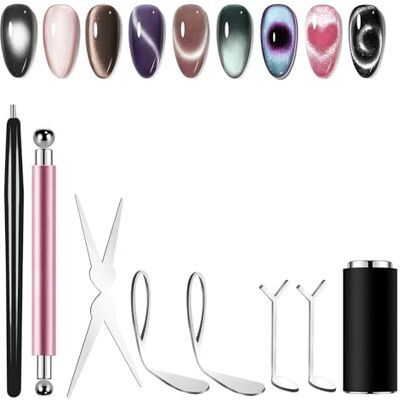 Tertioi Nail Art Tools Cat Eye Magnet Easy Cat Eye Gel Polish Styling Simple Operation Salon Nail Unguis Art Pen Tertioi Nail Art Tools Cat Eye Magnet Easy Cat Eye Gel Polish Styling Simple Operation Salon Nail Unguis Art Pen