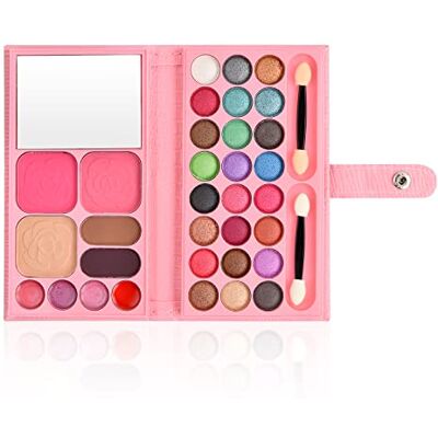 Tinsellns Make Up Palette Eyeshadow Palette Makeup Palette Set Include Eyeshadows, Lipstick, Blush, Eyebrow Powder, Shading Powder, Small Makeup Brushes, Mirror Tinsellns Make Up Palette Eyeshadow Palette Makeup Palette Set Include Eyeshadows, Lipstick, Blush, Eyebrow Powder, Shading Powder, Small Makeup Brushes, Mirror