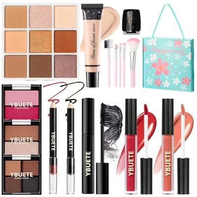 YBUETE Makeup Kit for Teens Girls Women, Travel Makeup Kit,Portable Makeup Present Set for Beginners & Professionals, Cosmetic Bundle Include Foundation Eyeshadow Palette Lipstick Eyeliner Mascara YBUETE Makeup Kit for Teens Girls Women, Travel Makeup Kit,Portable Makeup Present Set for Beginners & Professionals, Cosmetic Bundle Include Foundation Eyeshadow Palette Lipstick Eyeliner Mascara
