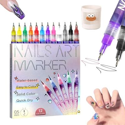 fjaldjfu 12 Colors Nail Art Pens Set, 2026 New Nail Art Markers Polish Pens for Kids Adults, Nails Drawing Tools for Graffiti Polishing Dotting Painting Liner DIY (1pc) fjaldjfu 12 Colors Nail Art Pens Set, 2026 New Nail Art Markers Polish Pens for Kids Adults, Nails Drawing Tools for Graffiti Polishing Dotting Painting Liner DIY (1pc)