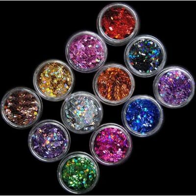 JOYHAPPST 12 Colors Nail Art 3D Rhombus Glitter Shape Sequins Powder Nails Tip Decoration JOYHAPPST 12 Colors Nail Art 3D Rhombus Glitter Shape Sequins Powder Nails Tip Decoration