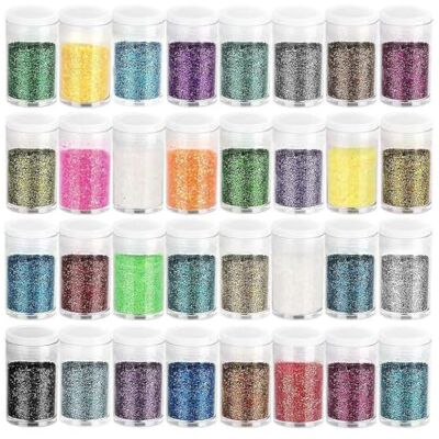 JOYHAPPST 32 Colors Nail Art Glitter Resin Craft Emit Glitter Powder Suitable for Face JOYHAPPST 32 Colors Nail Art Glitter Resin Craft Emit Glitter Powder Suitable for Face