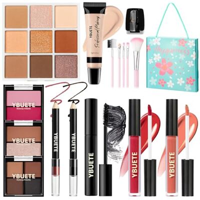 YBUETE Makeup Kit for Teens Girls Women, Travel Makeup Kit,Portable Makeup Present Set for Beginners & Professionals, Cosmetic Bundle Include Foundation Eyeshadow Palette Lipstick Eyeliner Mascara YBUETE Makeup Kit for Teens Girls Women, Travel Makeup Kit,Portable Makeup Present Set for Beginners & Professionals, Cosmetic Bundle Include Foundation Eyeshadow Palette Lipstick Eyeliner Mascara