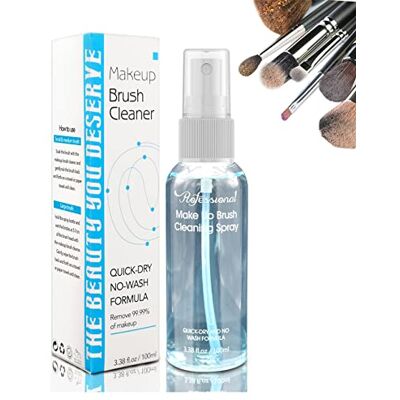 Felico Makeup Brush Cleaner, Deep Clean Quick Dry Non-Wash with Portable Bottle Ideal Cleaning for Powder-based Makeup Palettes Pressed Cream Foundations Natural and Synthetic Brushes 3.38 oz Felico Makeup Brush Cleaner, Deep Clean Quick Dry Non-Wash with Portable Bottle Ideal Cleaning for Powder-based Makeup Palettes Pressed Cream Foundations Natural and Synthetic Brushes 3.38 oz