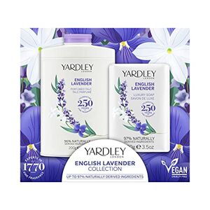 Yardley London Traditional English Lavender Talc and Soap Gift Set (Pack of 2)