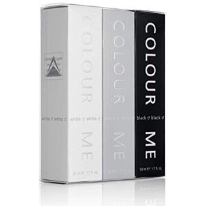 COLOUR ME White/Silver/Black Triple Pack, Fragrance for Men, 3 x 50ml Eau de Parfum, by Milton-Lloyd COLOUR ME White/Silver/Black Triple Pack, Fragrance for Men, 3 x 50ml Eau de Parfum, by Milton-Lloyd
