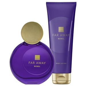 Avon Far Away Rebel Duo, Eau de Parfum 50ml & Body Lotion 125ml, Notes of Chocolate, Toffee and Vanilla, Cruelty Free Avon Far Away Rebel Duo, Eau de Parfum 50ml & Body Lotion 125ml, Notes of Chocolate, Toffee and Vanilla, Cruelty Free