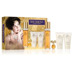 Taylor WHITE DIAMONDS 50ml Eau de Toilette, 4-piece Fragrance Gift Set, floral chypre perfume, luxury fragrance gifting for women Taylor WHITE DIAMONDS 50ml Eau de Toilette, 4-piece Fragrance Gift Set, floral chypre perfume, luxury fragrance gifting for women