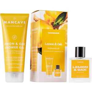 ManCave Lemon & Oak Men's Fragrance Gift Set, 50ml Lemon & Oak Eau de Toilette, 200ml Shower Gel, Natural Perfume Set, Fragrance for him, present idea for him ManCave Lemon & Oak Men's Fragrance Gift Set, 50ml Lemon & Oak Eau de Toilette, 200ml Shower Gel, Natural Perfume Set, Fragrance for him, present idea for him