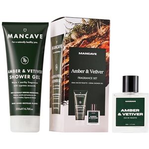 ManCave Amber & Vetiver Men's Fragrance Gift Set, 50ml Amber & Vetiver Eau de Toilette, 200ml Shower Gel, Perfume Set, Mans Fragrance kit, present idea for him ManCave Amber & Vetiver Men's Fragrance Gift Set, 50ml Amber & Vetiver Eau de Toilette, 200ml Shower Gel, Perfume Set, Mans Fragrance kit, present idea for him
