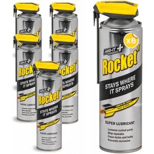 Rocket TT Super Tube Lubricant Spray 450ml 6 Pack Rust Remover & Anti-Corrosion Maintenance Spra for Seized Bolts,Tools, Bikes & Garden Equipment Water-Resistant Protective Coating Rocket TT Super Tube Lubricant Spray 450ml 6 Pack Rust Remover & Anti-Corrosion Maintenance Spra for Seized Bolts,Tools, Bikes & Garden Equipment Water-Resistant Protective Coating