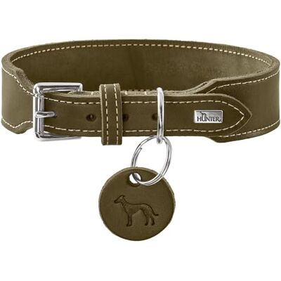 HUNTER AALBORG Soft Leather Wide Dog Collar - Dog Collar HUNTER AALBORG Soft Leather Wide Dog Collar - Dog Collar